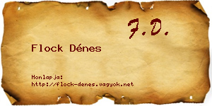 Flock Dénes névjegykártya